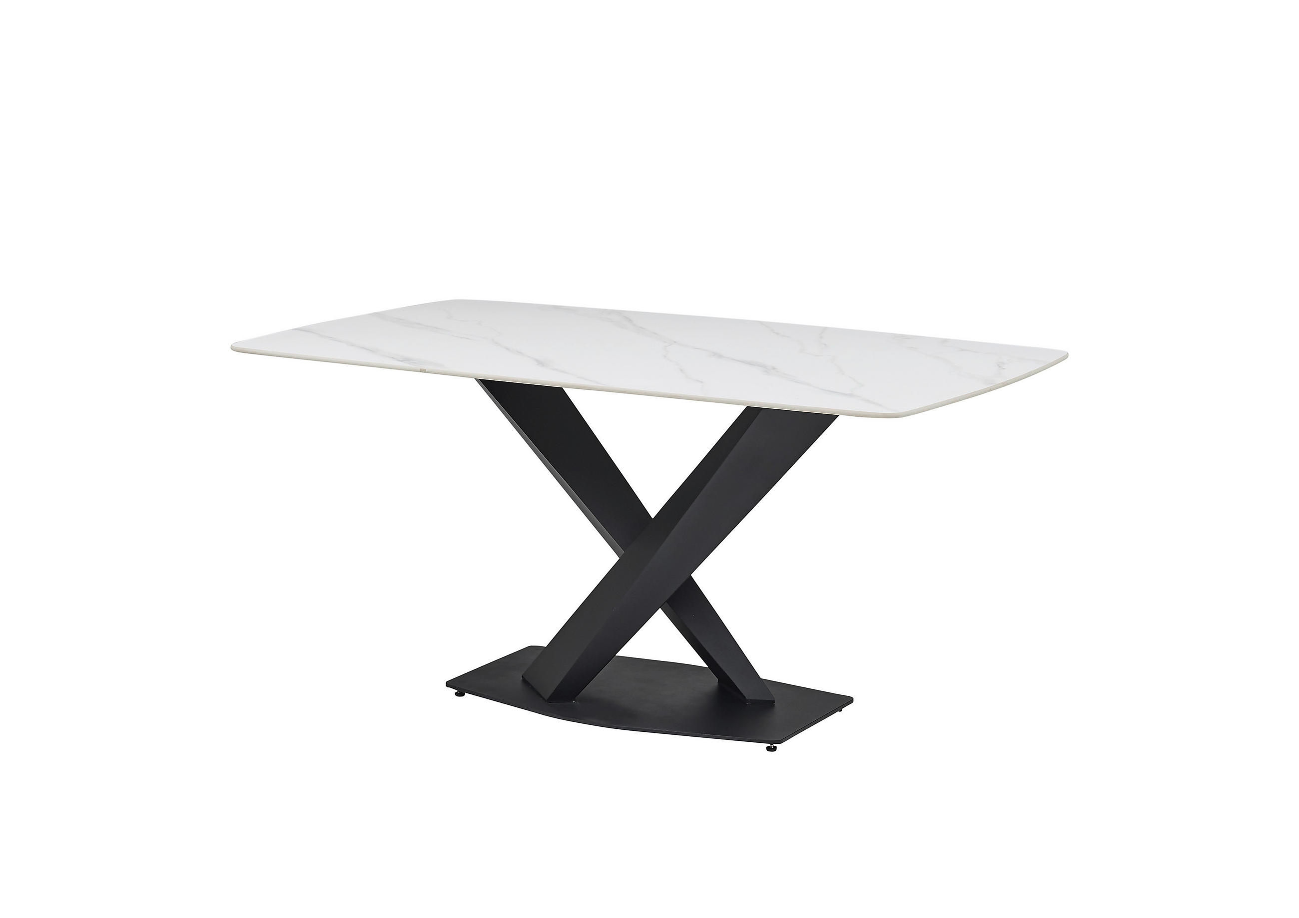 ÉTKEZŐASZTAL - fekete/fehér, Modern, fém/kerámia (180/75/90cm) - MID.YOU