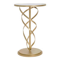 COUCHTISCH - Goldfarben/Weiß, Basics, Glas/Holzwerkstoff (38/61,5/38cm)