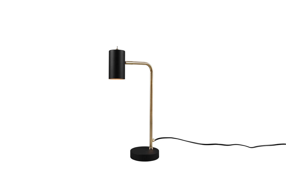 TISCHLEUCHTE - Messingfarben/Schwarz, Design, Metall (45/12/25cm) - Trio Leuchten