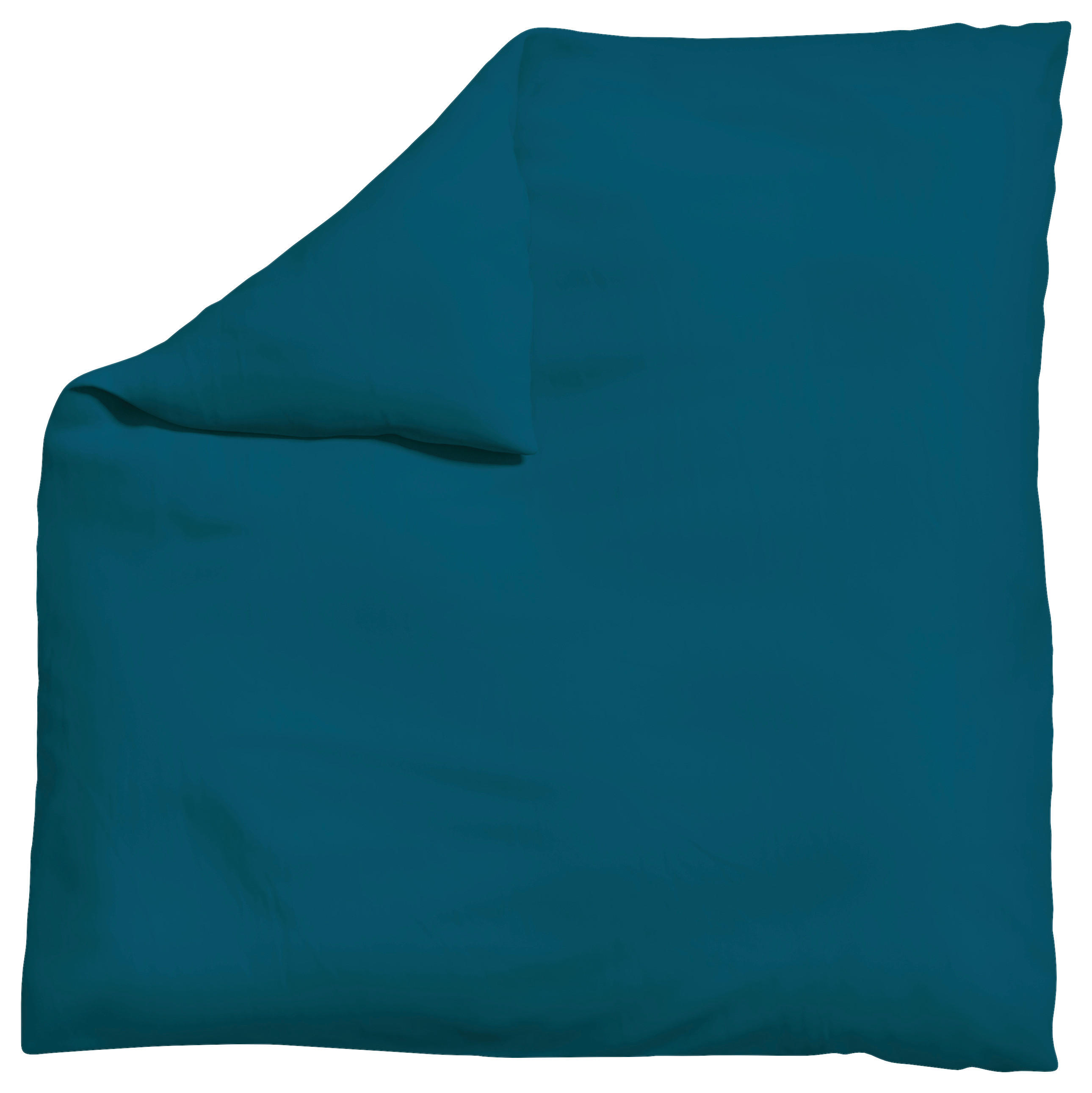 Schlafgut Bettdeckenbezug Woven Satin Petrol 200x200 cm