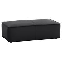 HOCKER in Leder Schwarz  - Schwarz, Modern, Leder/Kunststoff (120/39/60cm) - W.Schillig