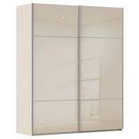 SCHWEBETÜRENSCHRANK  in Champagner  - Champagner/Alufarben, KONVENTIONELL, Glas/Holzwerkstoff (181/223/67cm) - Novel