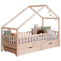 HAUSBETT Absturzsicherung, Rollrost, Bettschublade 140/200 cm  - Naturfarben, MODERN, Holz (140/200cm) - MID.YOU