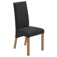 STUHL  in Lederlook Textil  - Anthrazit/Buchefarben, KONVENTIONELL, Holz/Textil (47/102/57cm) - Carryhome