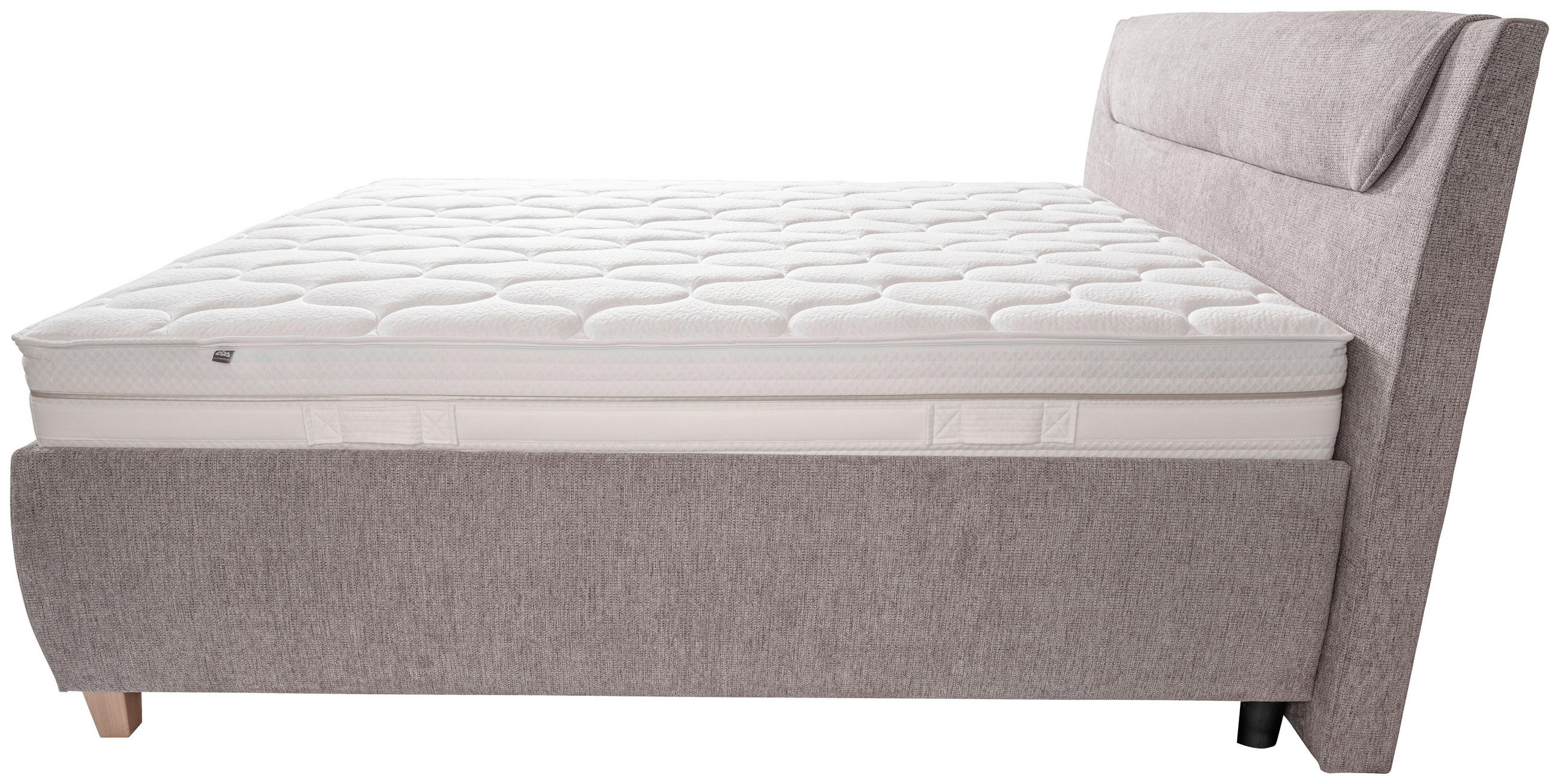 KÁRPITOZOTT ÁGY 180/200 cm  szürke  - szürke, Basics, textil/fa (180/200cm) - Esposa
