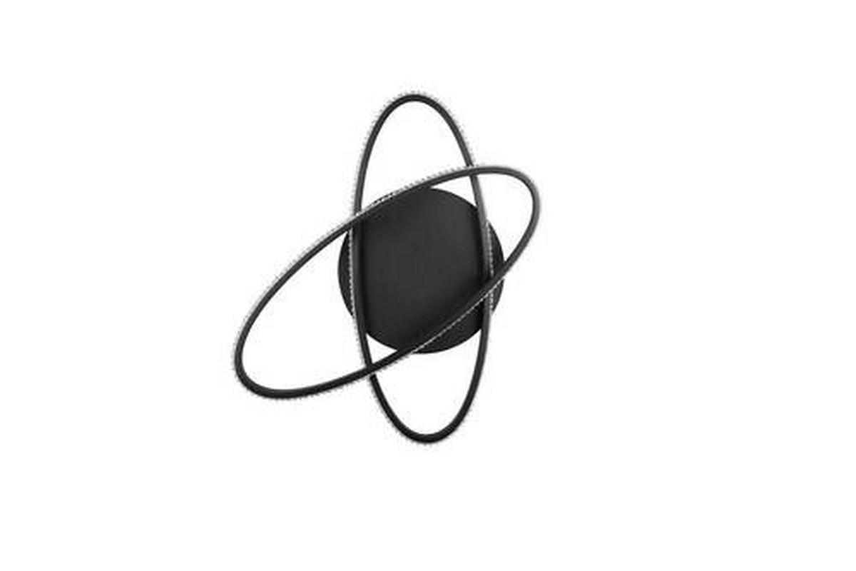 STROPNÍ LED SVÍTIDLO, 58/9 cm  - černá, Konvenční, kov (58/9cm)