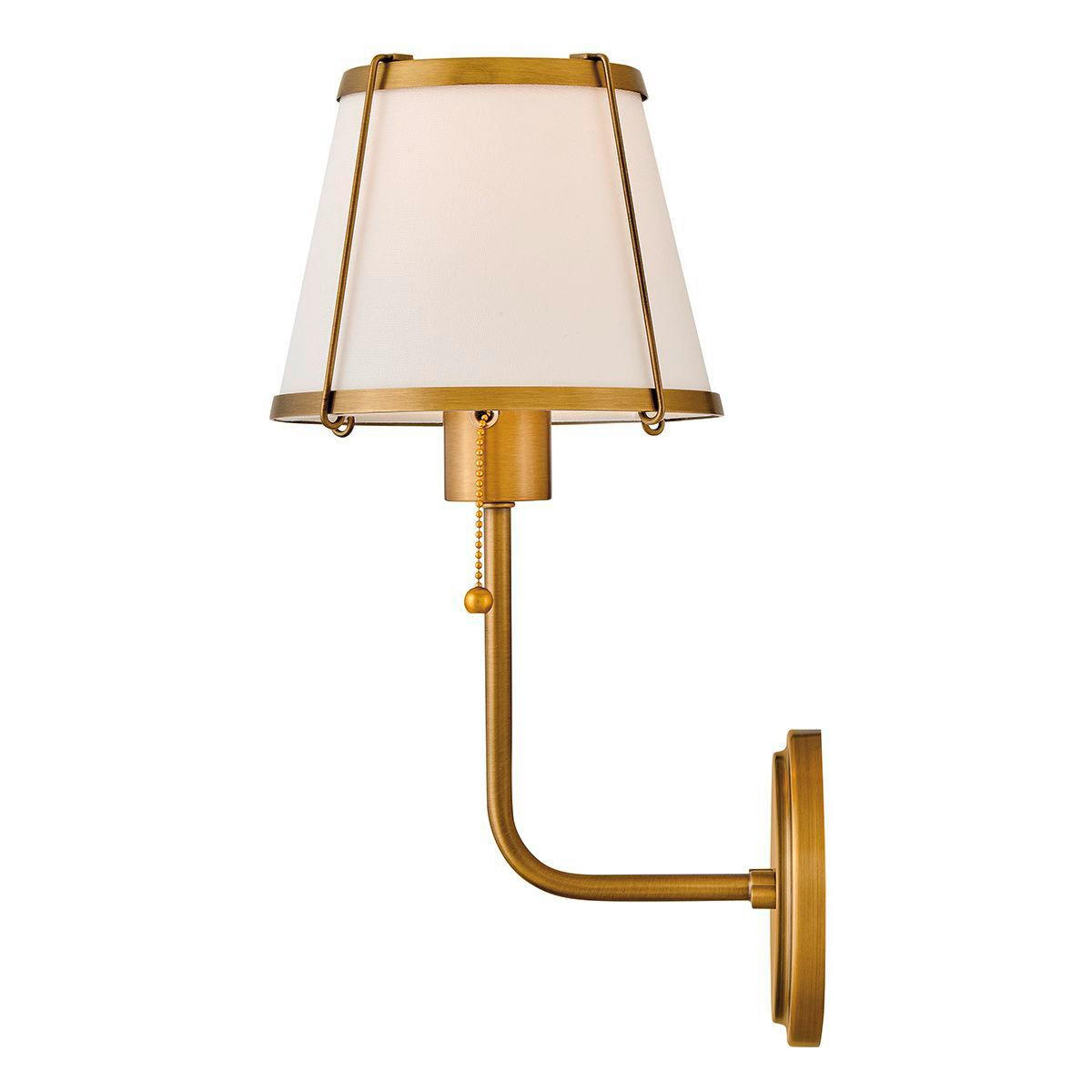 WANDLEUCHTE - Perlmutt/Goldfarben, Konventionell, Metall (40/18,4/22,2cm)