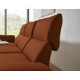 ECKSOFA  in Flachgewebe Kupferfarben Armteilverstellung, Relaxfunktion, Drehsitzfunktion  175-224/255-365 cm  - Schwarz/Kupferfarben, Design, Textil/Metall (175-224/255-365cm) - Dieter Knoll