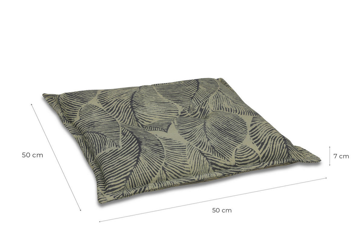 GARTENSITZKISSENSET Blätter  - Grün, Basics, Textil (50/7/50cm)