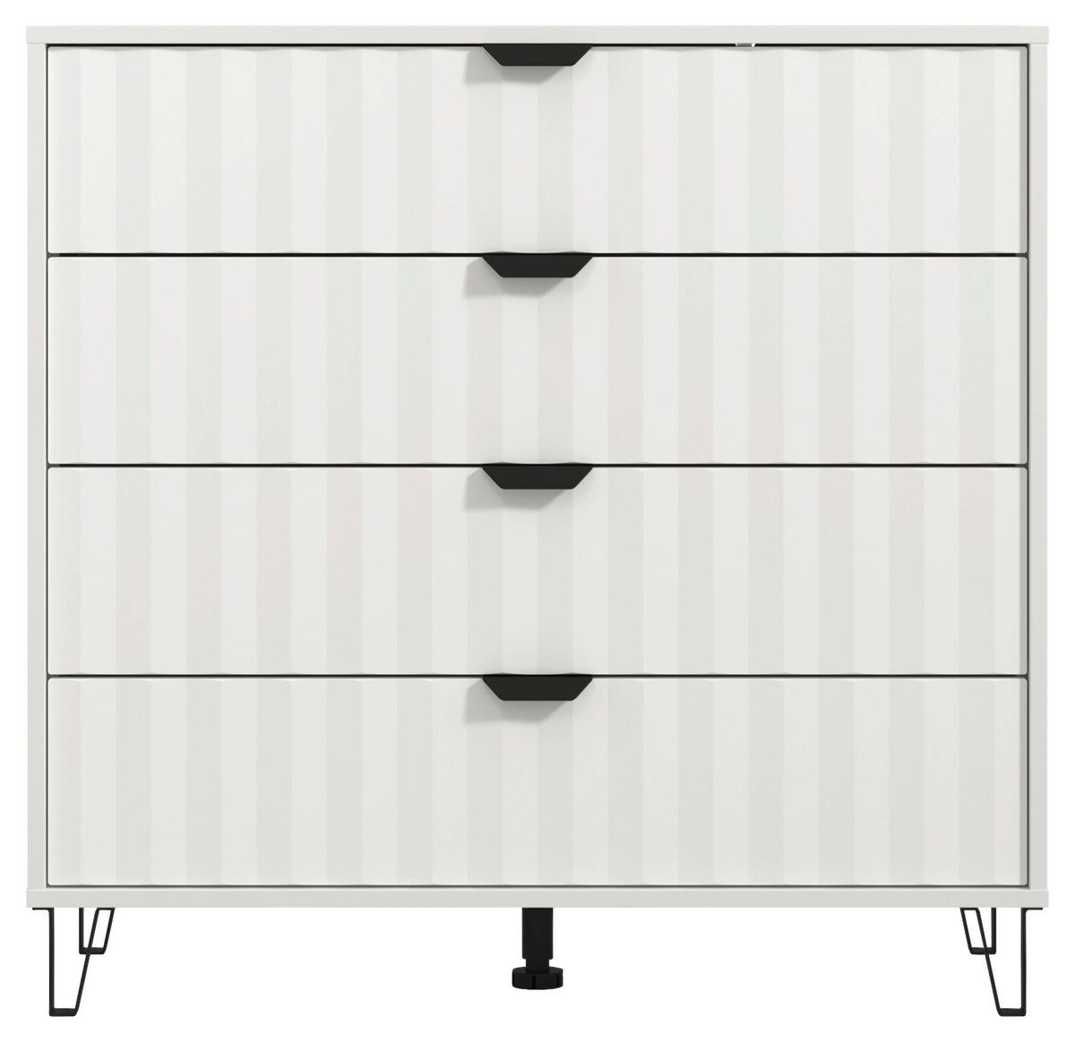 KOMÓD 93/90/40 cm  - fekete/fehér, Basics, faalapú anyag/fém (93/90/40cm) - Xora