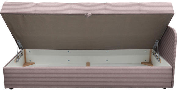 LIEGE  in Cord Hellrosa  - Hellrosa/Schwarz, Basics, Kunststoff/Textil (205/90/95cm) - Xora