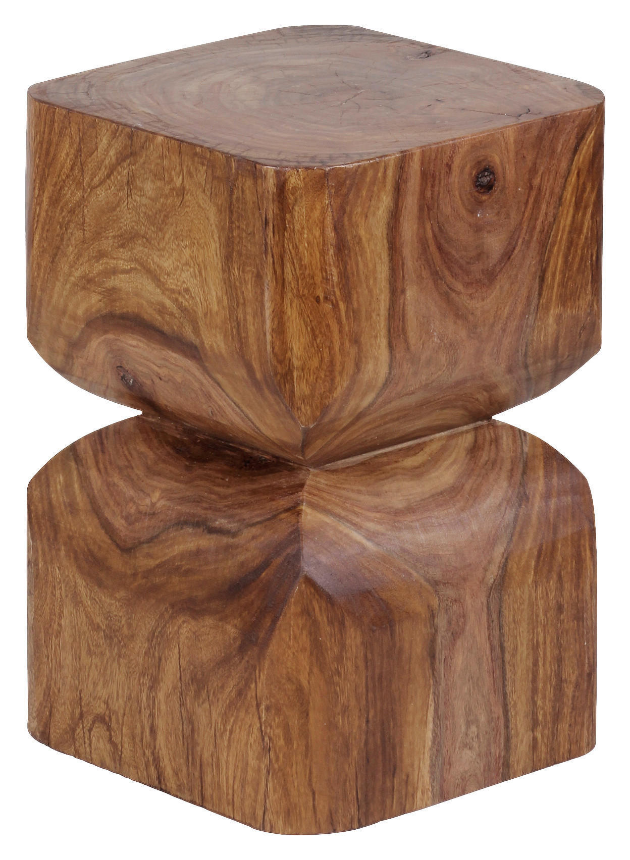 BEISTELLTISCH 30/30/45 cm Sheesham vollmassiv Sheeshamfarben quadratisch  - Sheeshamfarben, Design, Holz (30/30/45cm) - MID.YOU