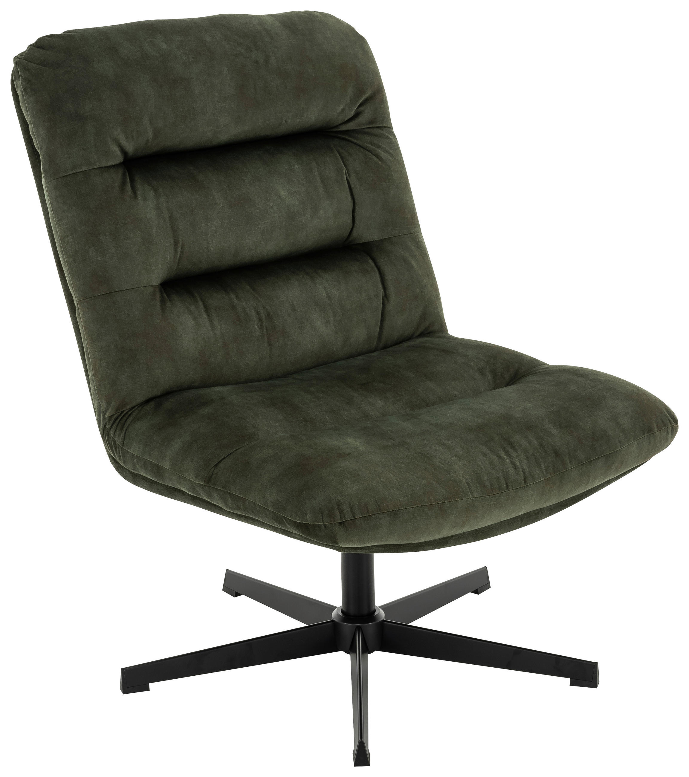 SESSEL Velours Grün    - Schwarz/Grün, MODERN, Textil/Metall (68/91/82cm) - MID.YOU