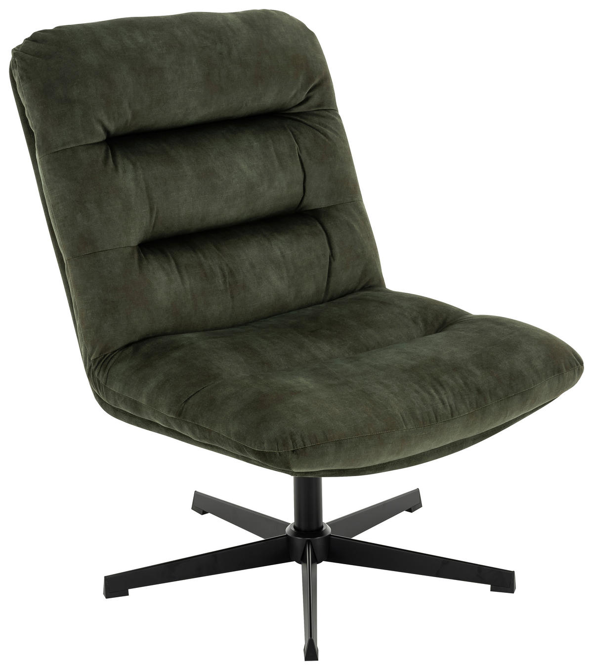 SESSEL Velours Grün    - Schwarz/Grün, MODERN, Textil/Metall (68/91/82cm) - MID.YOU