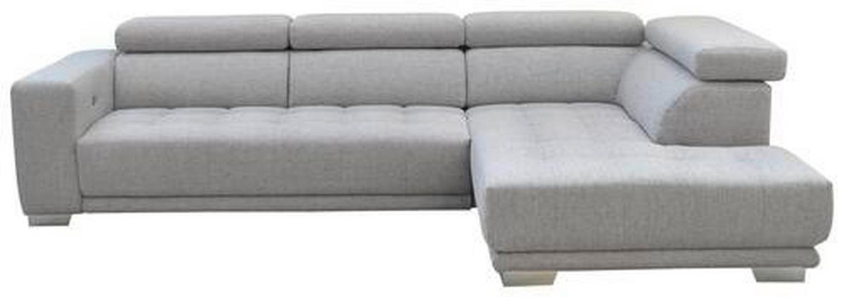 SEDEŽNA GARNITURA, šenilja svetlo siva  - barve kroma/svetlo siva, Design, tekstil (301/207cm) - Xora