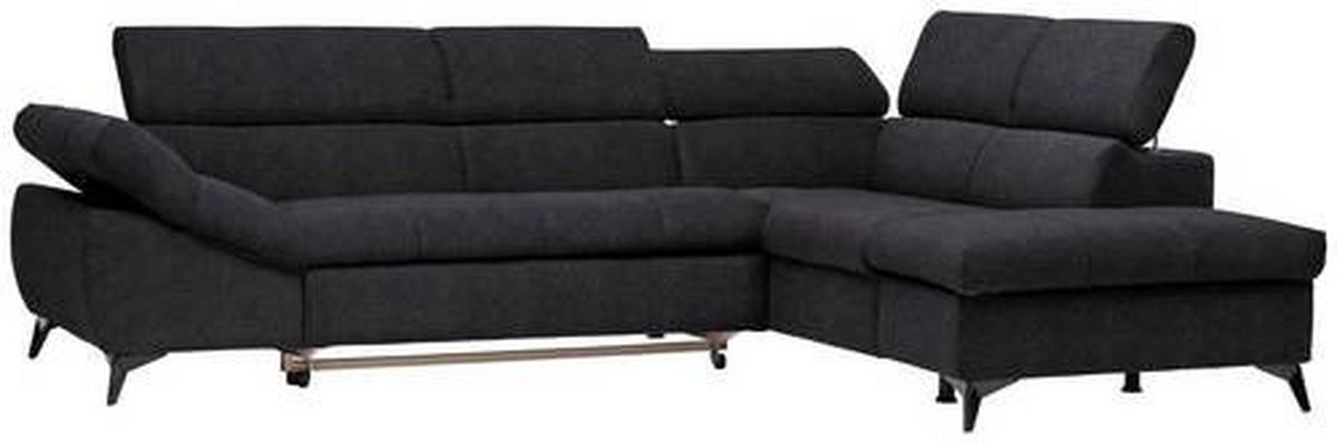 ECKSOFA in Mikrofaser Schwarz  279/210 cm  - Schwarz, Design, Kunststoff/Textil (279/210cm) - Stylife