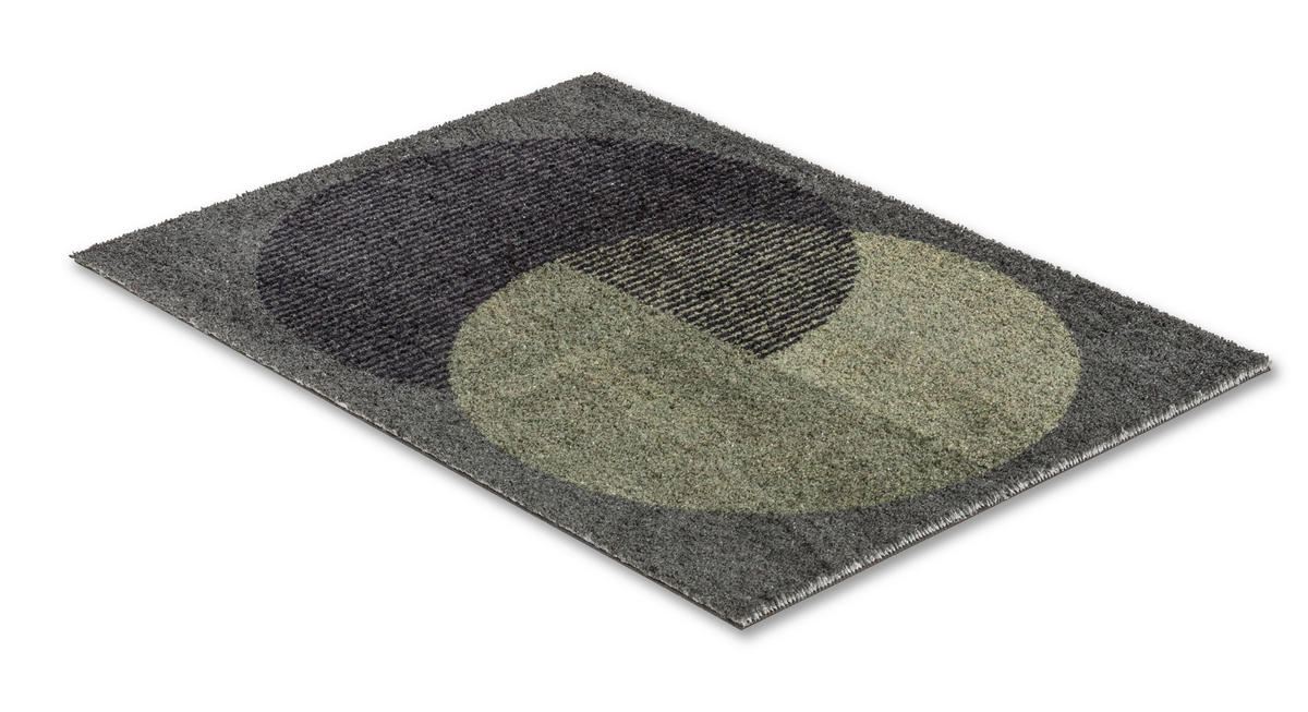 FUSSMATTE  67/100 cm  Olivgrün  Abstraktes  - Olivgrün, KONVENTIONELL, Textil (67/100cm) - Schöner Wohnen