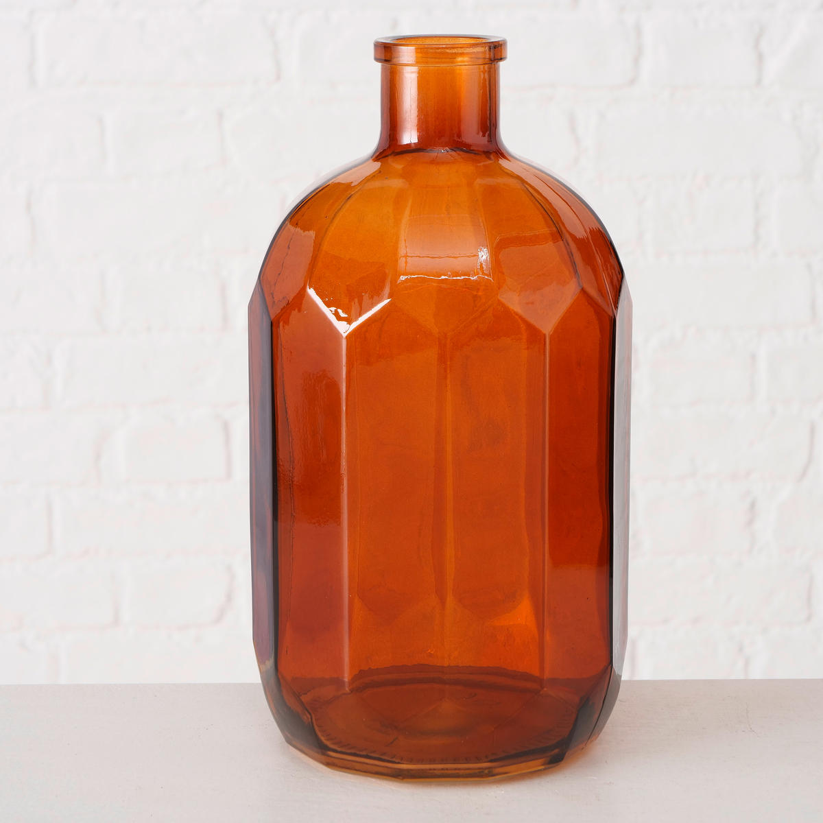 VASE 26 cm  - Braun/Orange, Natur, Glas (14/26cm)