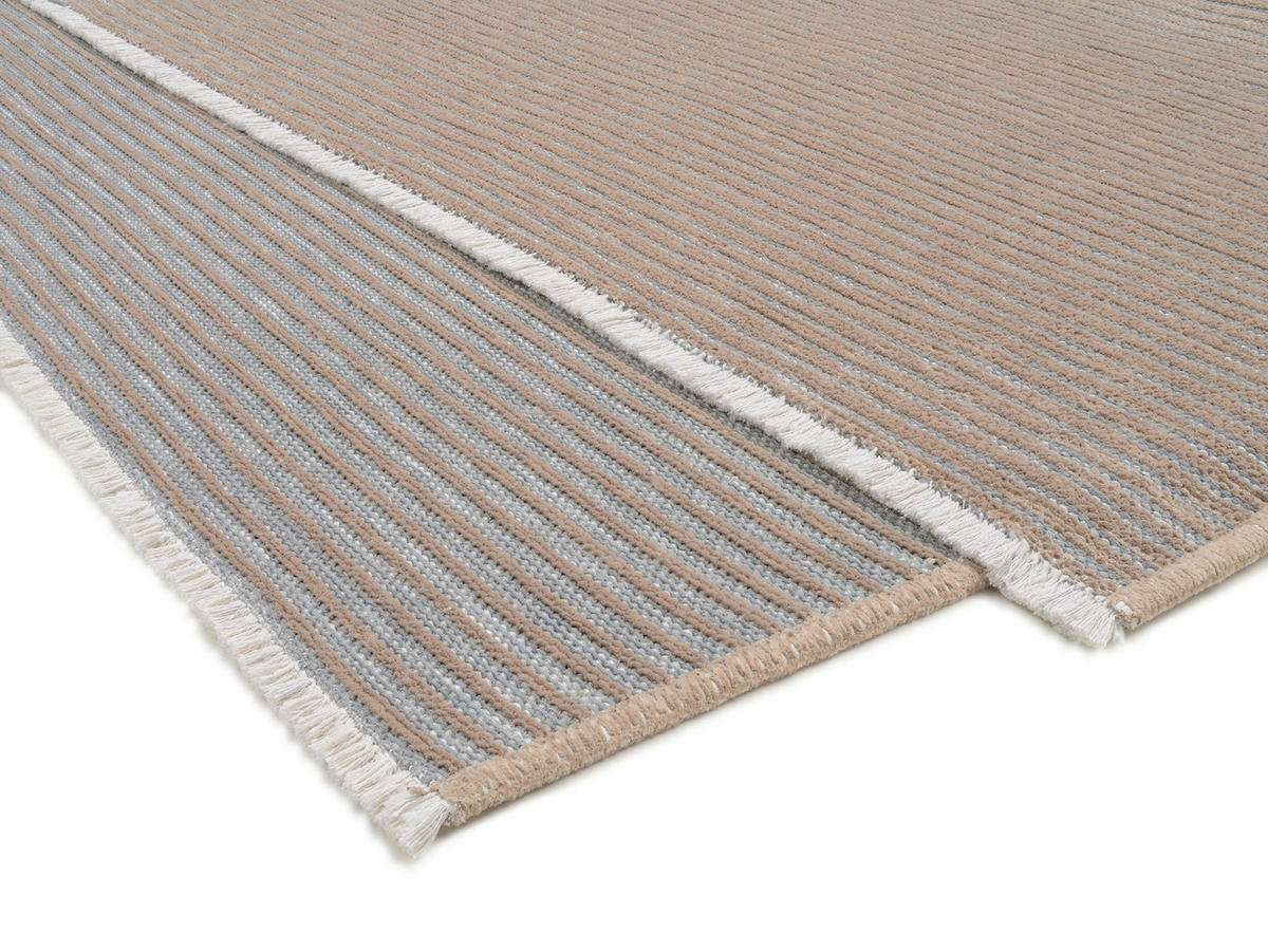FLACHWEBETEPPICH 140/200 cm Grau, Beige  - Beige/Grau, Design, Textil (140/200cm) - Novel