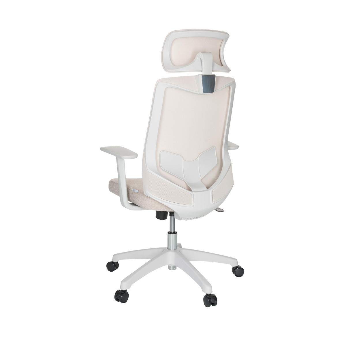 OTOČNÁ ŽIDLE, síťovina, plochá tkanina, světle šedá, béžová - světle šedá/béžová, Basics, textil/plast (69/115/68cm) - MID.YOU