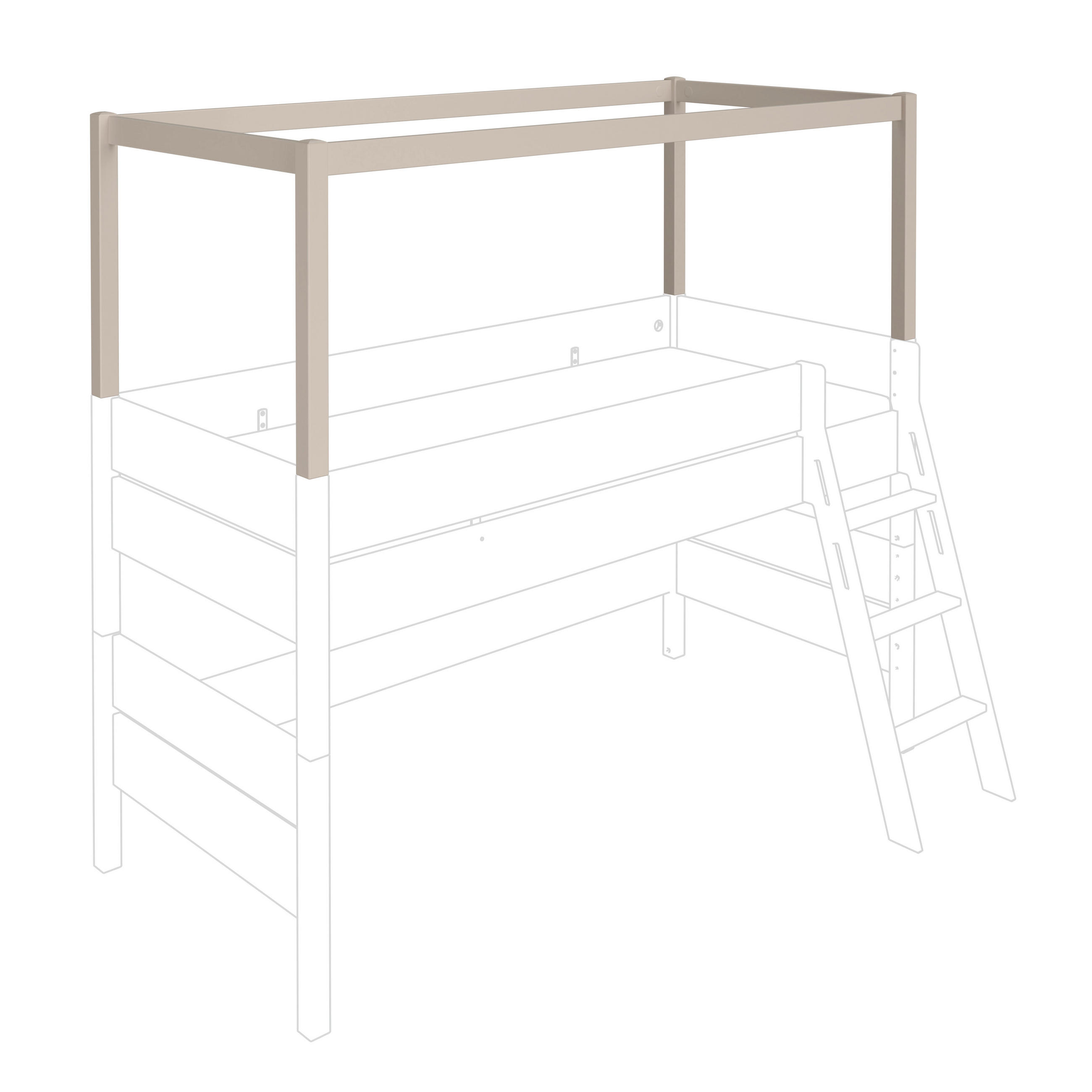 BALDACHIN - Beige, Basics, Holzwerkstoff (210,4/97,6/71cm) - Paidi