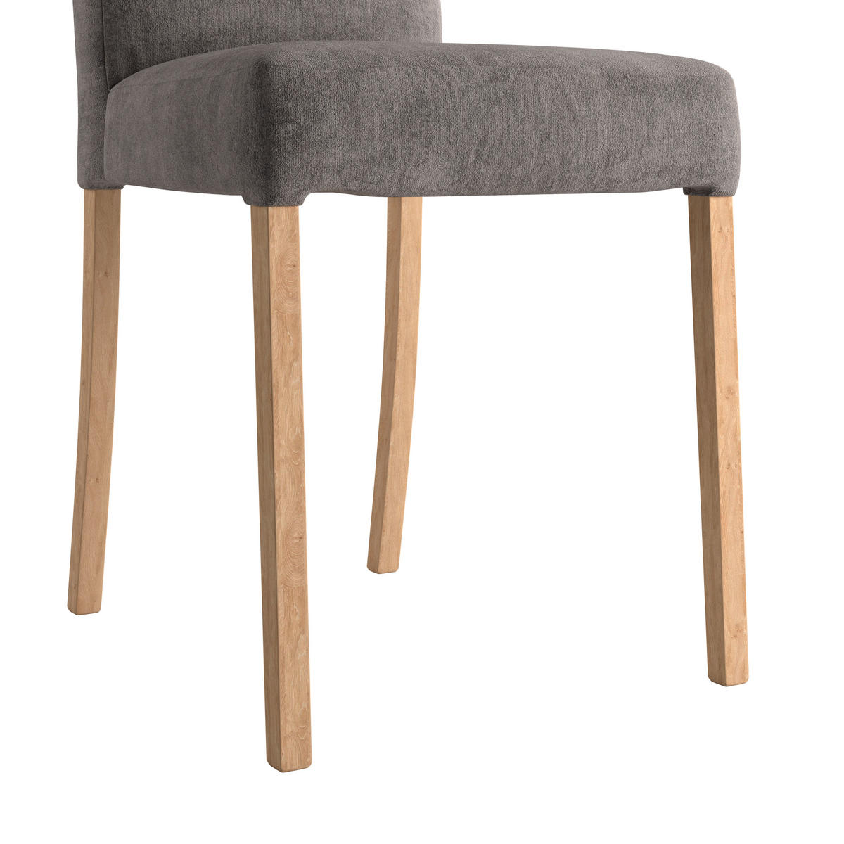 STUHL - Eichefarben/Grau, KONVENTIONELL, Holz/Textil (43/91/58cm) - Livetastic