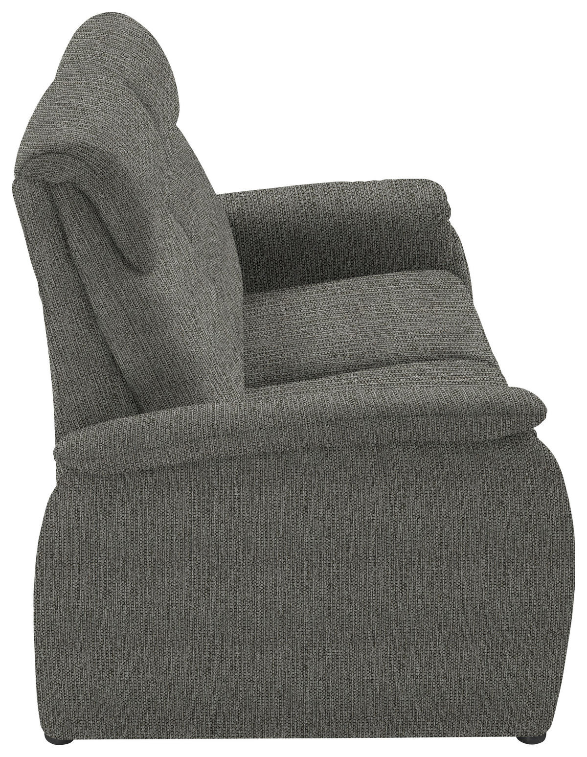 2,5-SITZER in Flachgewebe Graubraun  - Graubraun/Schwarz, KONVENTIONELL, Textil/Metall (178/107/97cm) - Pure Home Comfort