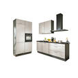 ECKKÜCHE XO 10 120/220 cm  in Graphitfarben, Schwarz, Weiß  - Chromfarben/Schwarz, Design, Holzwerkstoff/Metall (120/220cm) - Xora