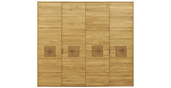 DREHTÜRENSCHRANK  in Eichefarben  - Eichefarben/Anthrazit, Natur, Holz/Metall (250/218,5/60cm) - Valnatura