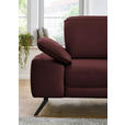 ECKSOFA in Echtleder Brombeere  - Brombeere/Schwarz, Design, Leder/Metall (332/193cm) - Dieter Knoll