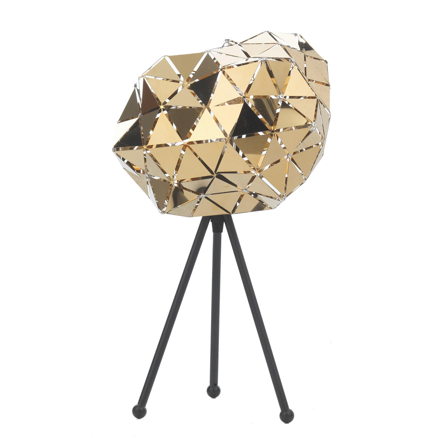 TISCHLEUCHTE 25/25/40 cm   - Goldfarben/Schwarz, Design, Kunststoff/Metall (25/25/40cm)