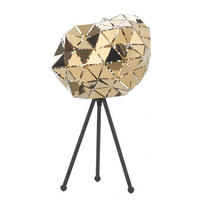 TISCHLEUCHTE 25/25/40 cm   - Goldfarben/Schwarz, Design, Kunststoff/Metall (25/25/40cm)