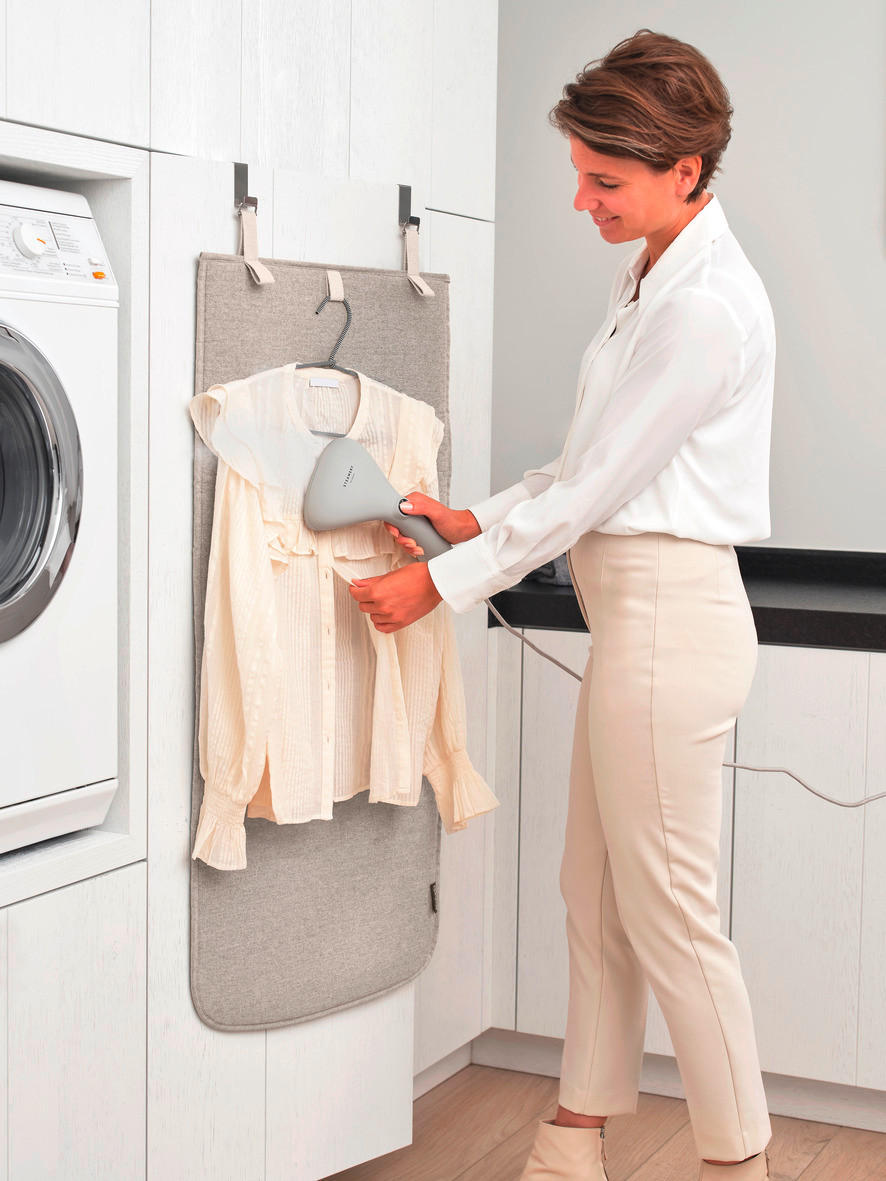 TÜR-DAMPFDECKE - Grau, Basics, Textil/Metall (50/110/0,8cm) - Brabantia
