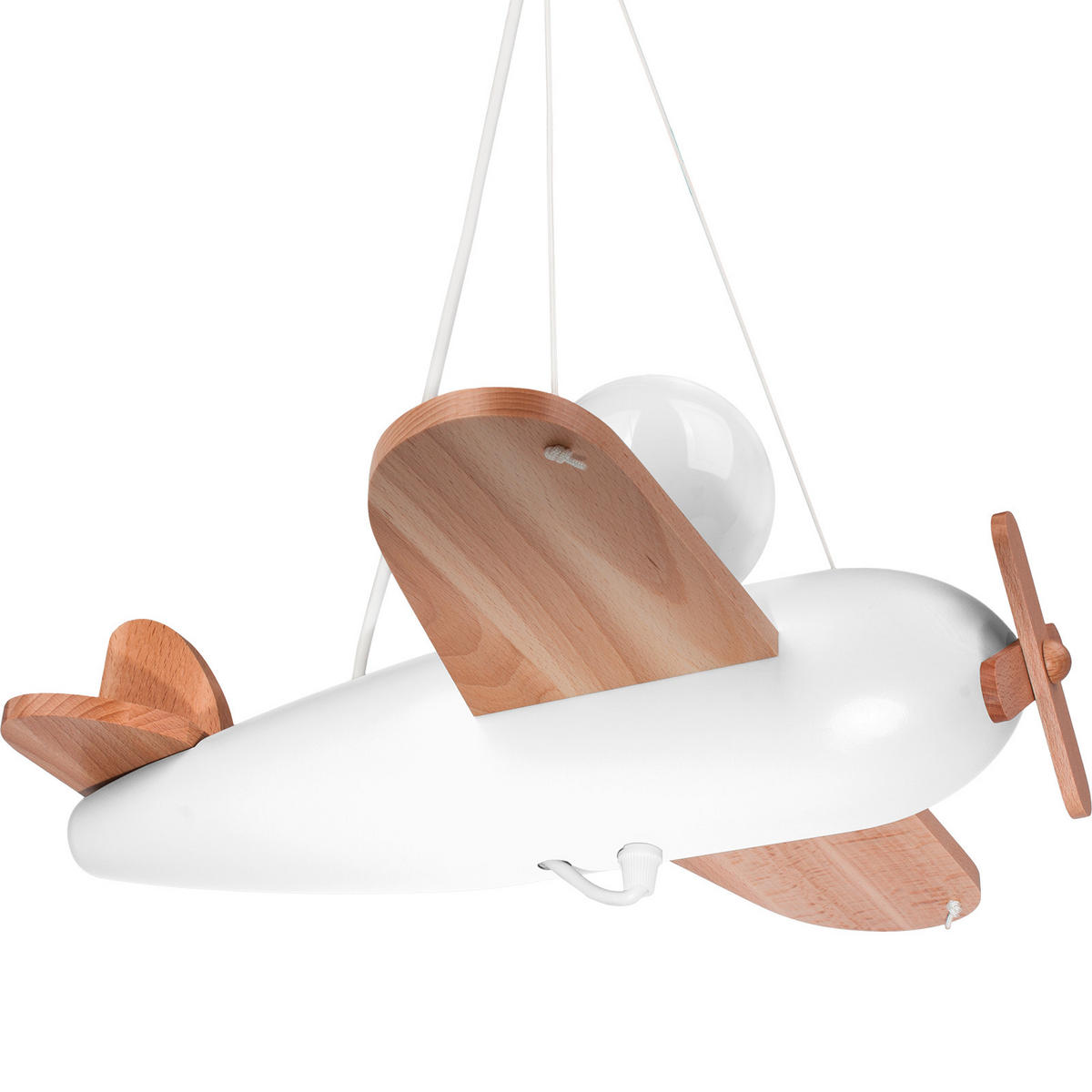 KINDERHÄNGELEUCHTE 42/41/75 cm   - Naturfarben/Weiß, Natur, Holz (42/41/75cm)