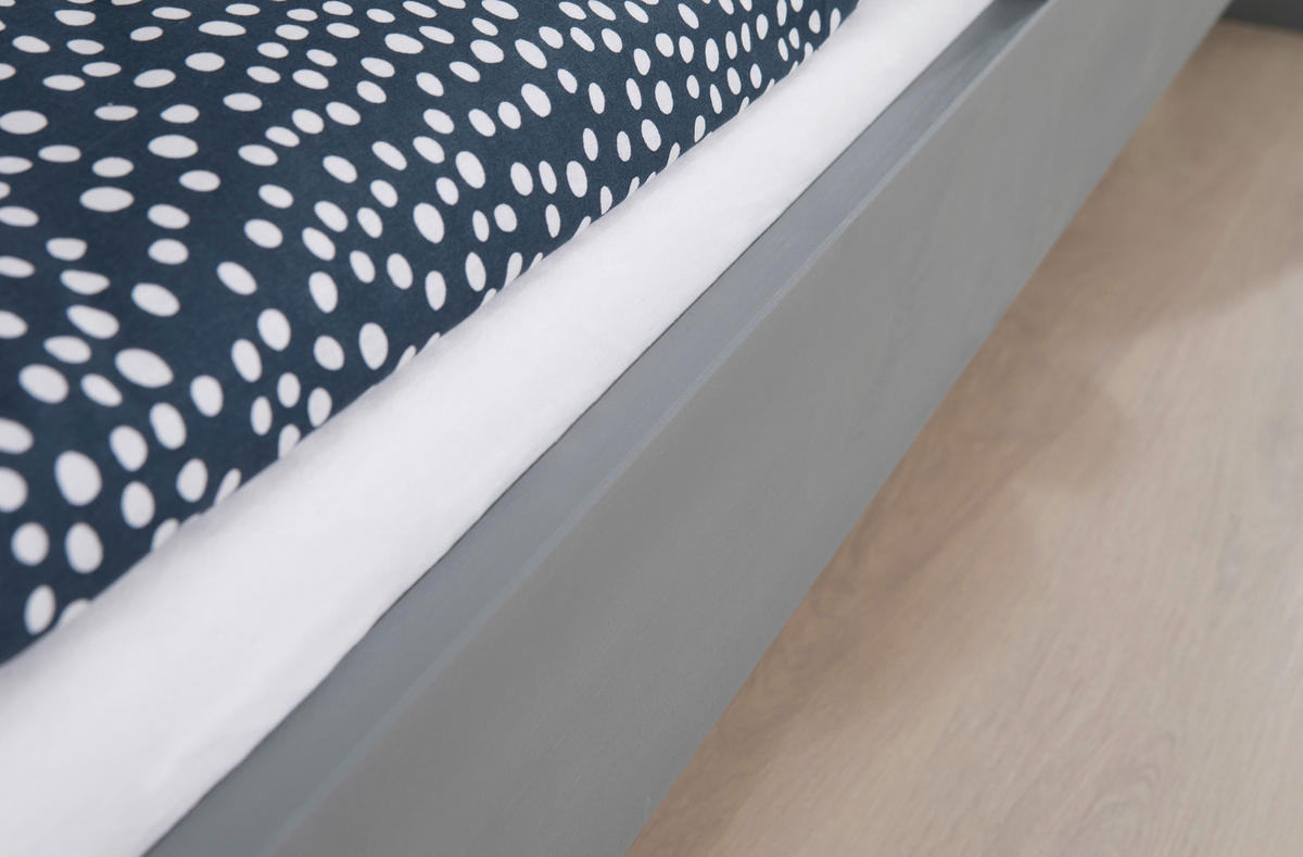 VÝSUVNÁ POSTEĽ, 90/200 cm svetlosivá - prírodná farba/svetlosivá, Modern, drevo/textil (90/200cm) - MID.YOU