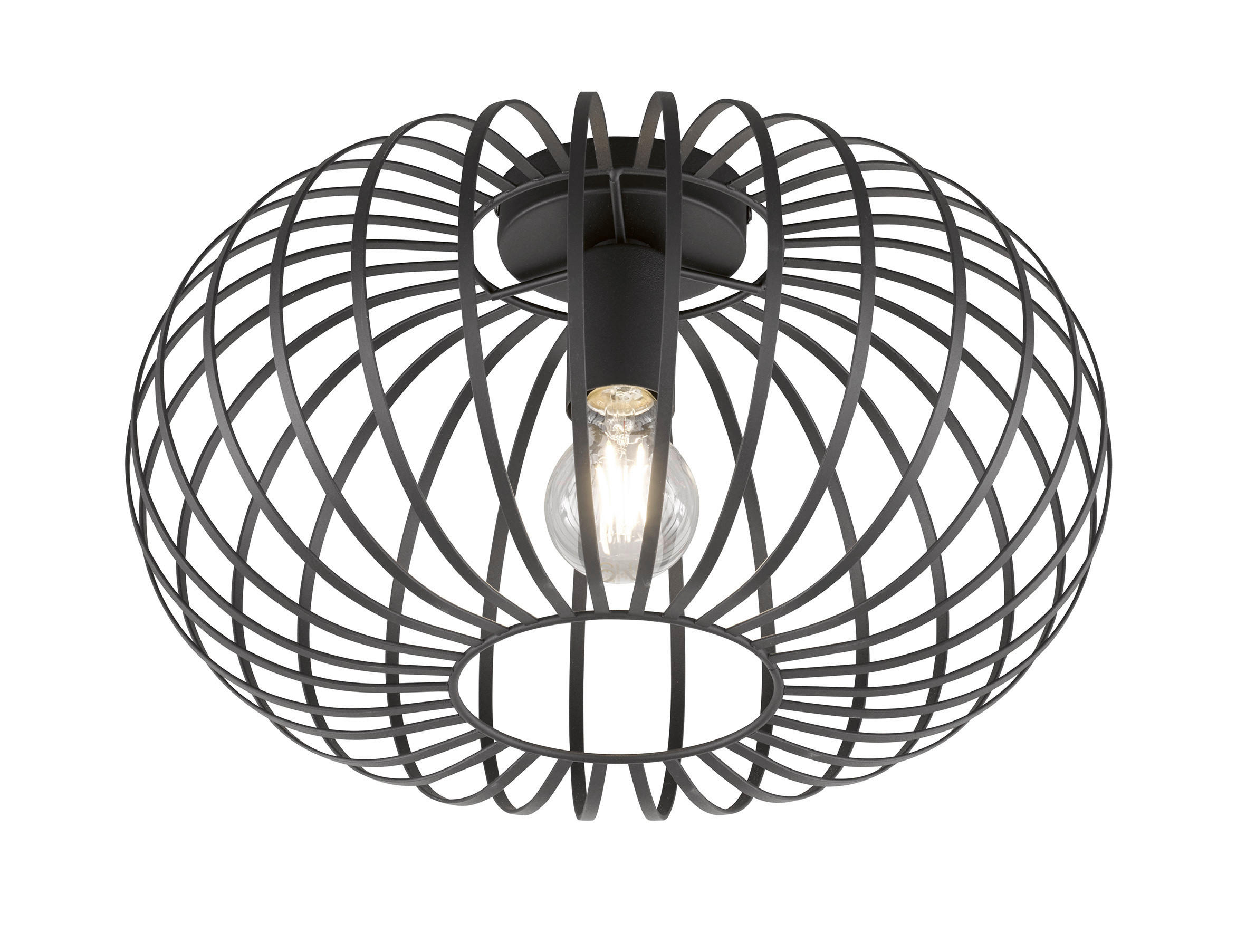 STROPNA SVETILKA Mocca 39/22 cm   - črna, Trend, kovina (39/22cm)