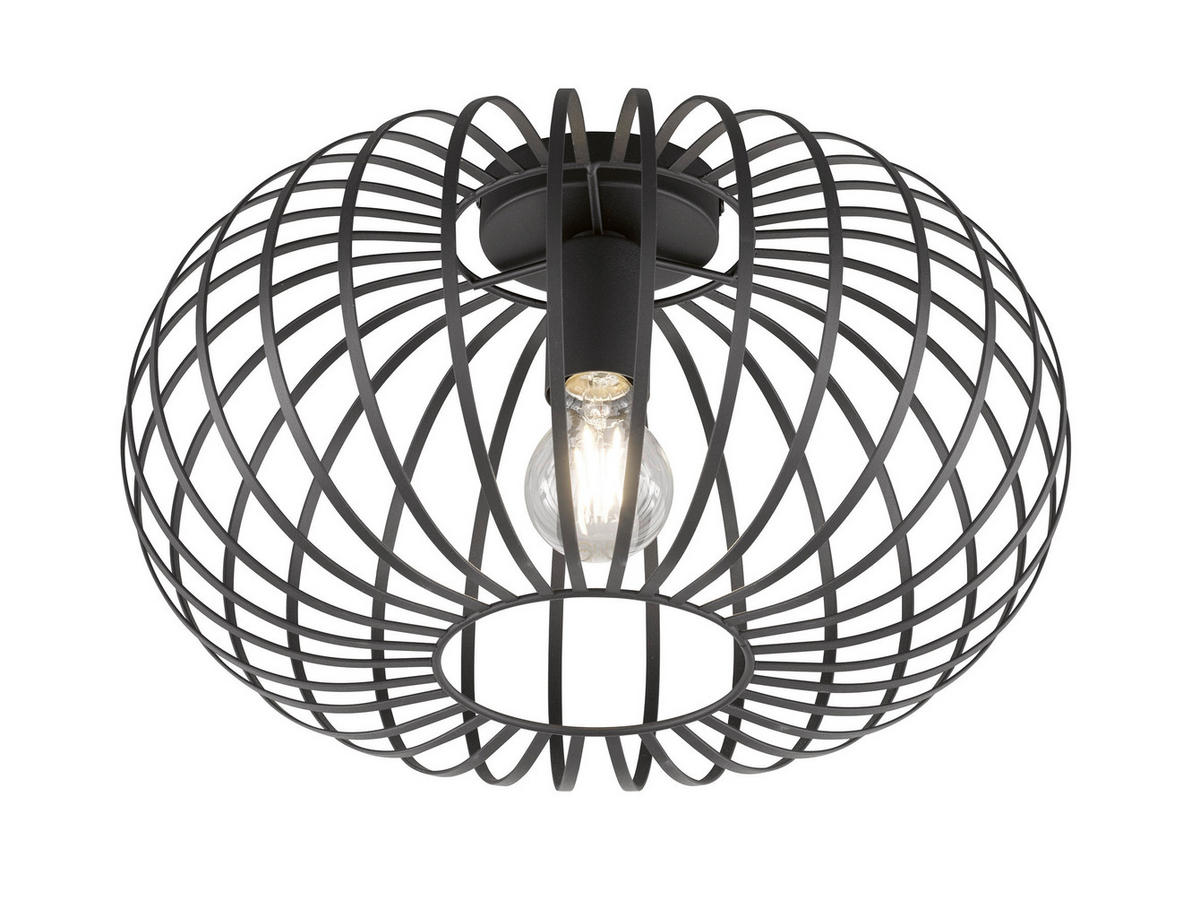 STROPNA SVETILKA Mocca 39/22 cm   - črna, Trend, kovina (39/22cm)