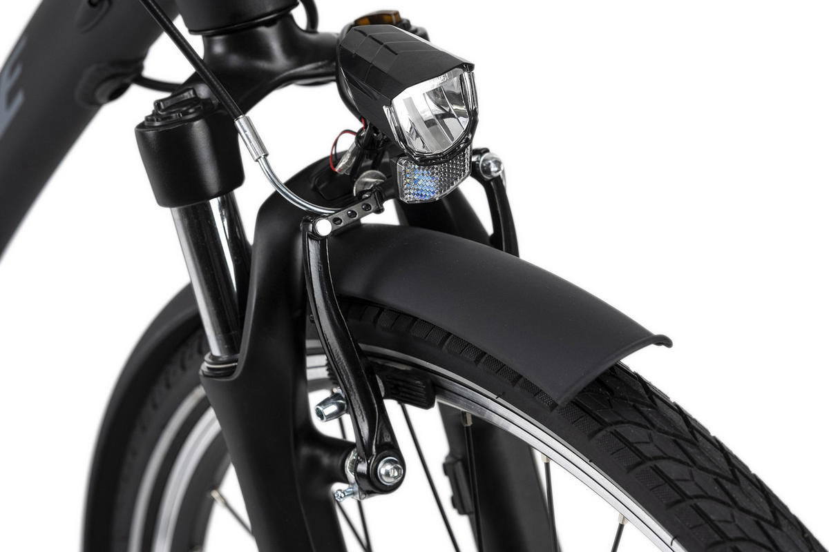 ELEKTROFAHRRAD ALU-CITY HERREN ADORE 113E 28 Zoll  - Schwarz, MODERN, Metall