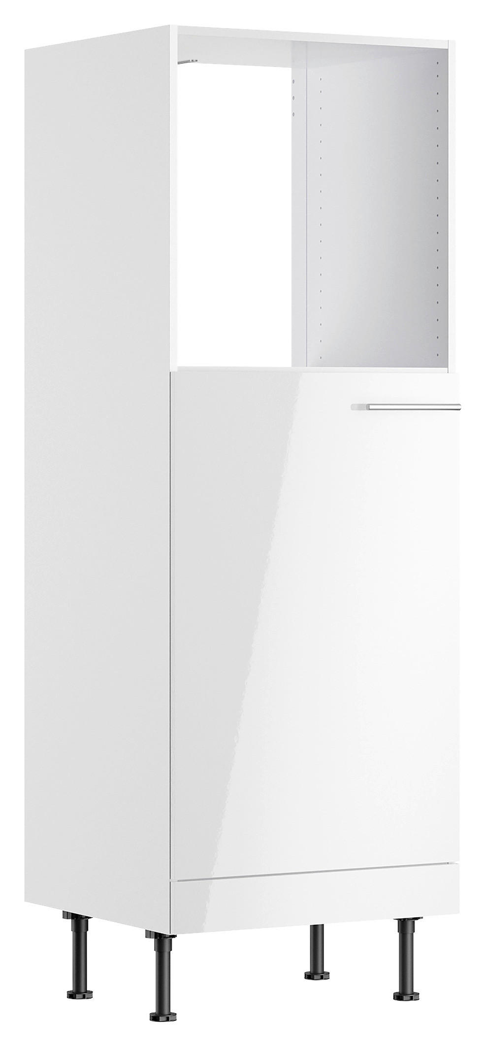 Optifit Geräteumbauschrank Weiß, Weiß Hochglanz 60x176.6x58.1 cm