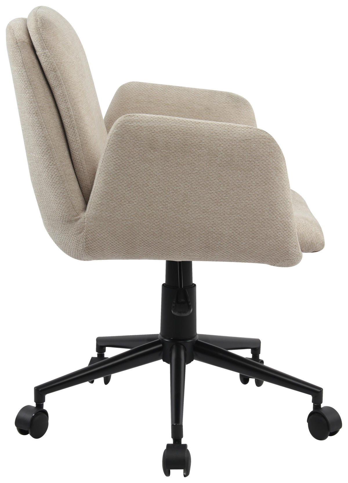DREHSTUHL  in Webstoff Beige  - Beige/Schwarz, MODERN, Kunststoff/Textil (55/85-95/60cm) - MID.YOU