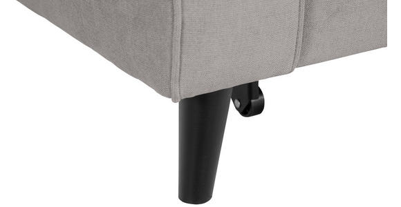 ECKSOFA Hellgrau Velours - Hellgrau/Schwarz, KONVENTIONELL, Holz/Textil (244/159cm) - Carryhome