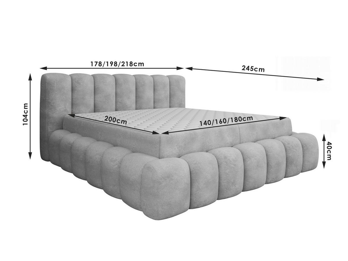 POLSTERBETT Lattenrost, Bettkasten 180/200 cm  in Bordeaux  - Bordeaux/Birkefarben, Trend, Holz/Kunststoff (180/200cm) - Esposa