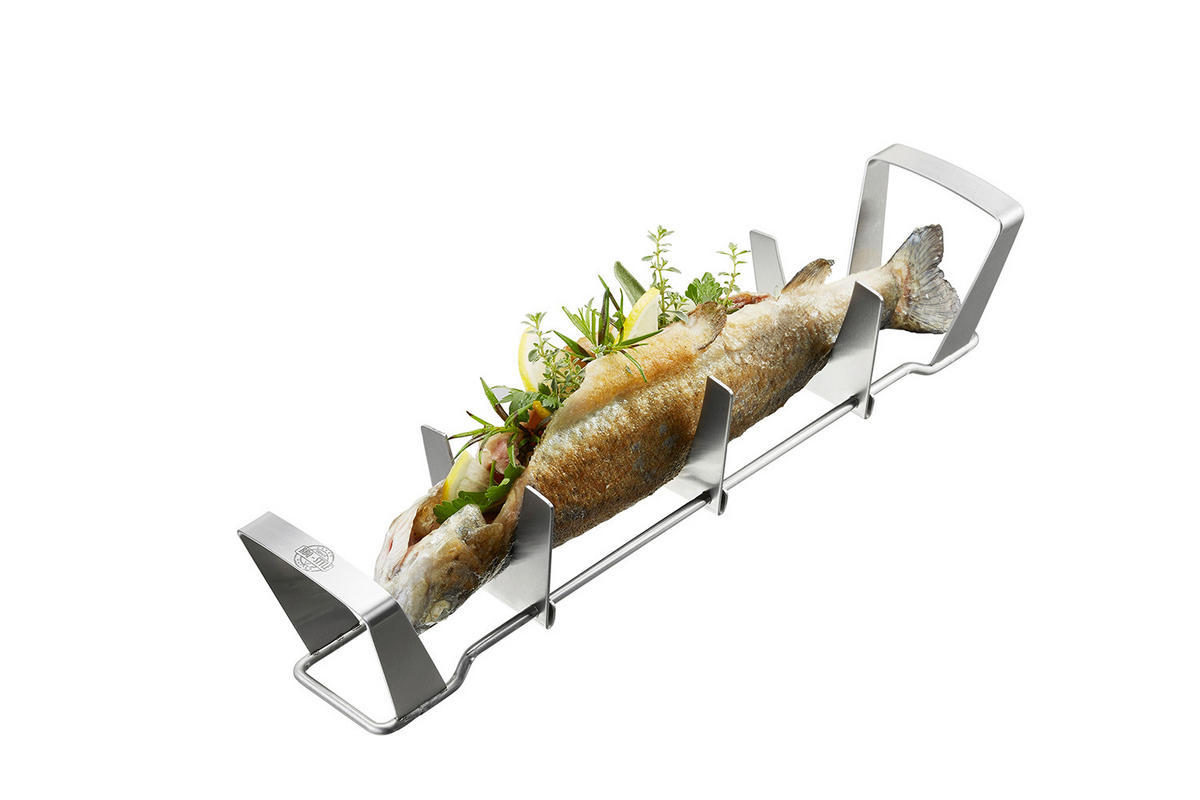 GRIL REŠETKA ZA RIBU - boje oplemenjenog čelika, Basics, metal (36/7,6/7,3cm) - Gefu