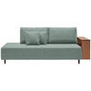 SCHLAFSOFA in Textil Mintgrün  - Nussbaumfarben/Mintgrün, Natur, Holz/Textil (228/90/100cm) - Joka