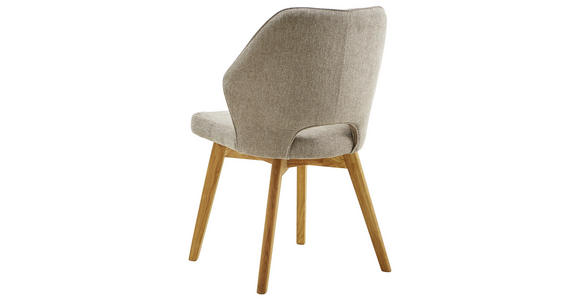 STUHL in Holz, Textil - Eichefarben/Cappuccino, Design, Holz/Textil (48/86/60cm) - Voleo