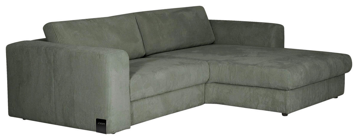 ECKSOFA Cord Grün  - Schwarz/Grün, Konventionell, Kunststoff/Textil (269/192cm) - Joop!