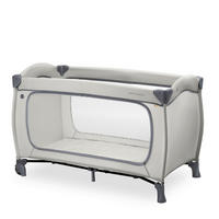 REISEBETT Sleep N Easyfold Hellgrau, Dunkelgrau  - Dunkelgrau/Hellgrau, Basics, Holzwerkstoff/Kunststoff (69/82/125cm) - Hauck