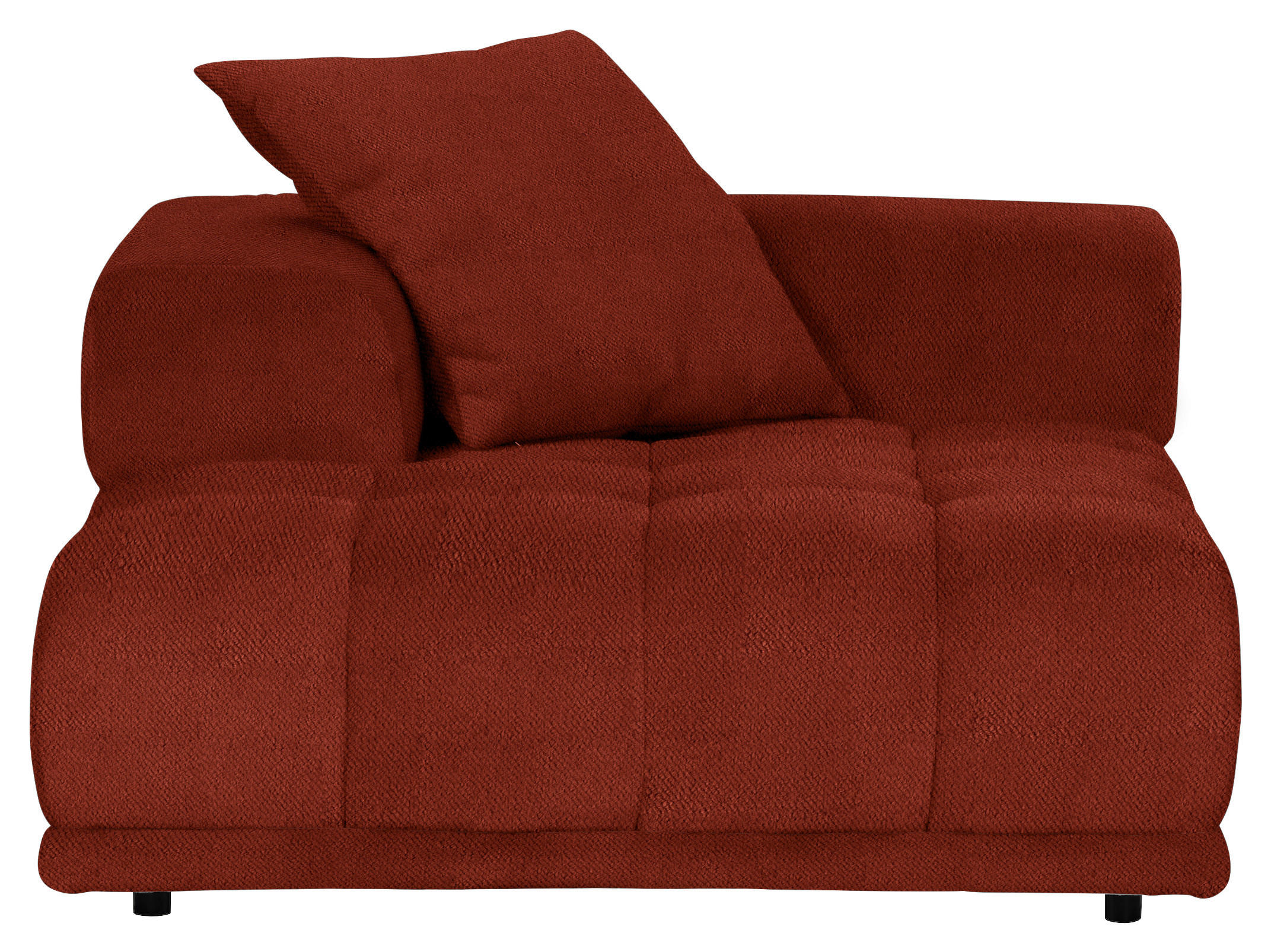SOFAELEMENT in Flachgewebe Rostfarben  - Rostfarben/Schwarz, KONVENTIONELL, Kunststoff/Textil (125/66/155cm) - Carryhome