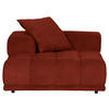 SOFAELEMENT in Flachgewebe Rostfarben  - Rostfarben/Schwarz, KONVENTIONELL, Kunststoff/Textil (125/66/155cm) - Carryhome