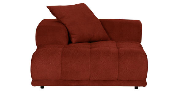 SOFAELEMENT in Flachgewebe Rostfarben  - Rostfarben/Schwarz, KONVENTIONELL, Kunststoff/Textil (125/66/155cm) - Carryhome